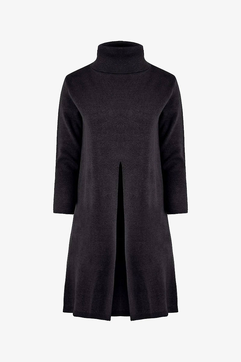 Women's Knit Turtleneck Tunic Sweater | M