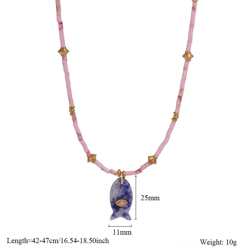 Fish Necklace With Gem