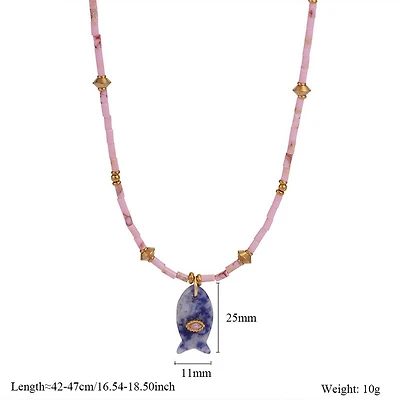 Fish Necklace With Gem