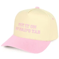 Light Pink Put It On My Dad's Tab  Trucker Hat