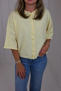 Baby Yellow Short Cardigan