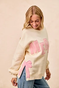 Pink Merry Christmas Sweatshirt