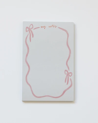 Pink Ribbon Bow Notepad