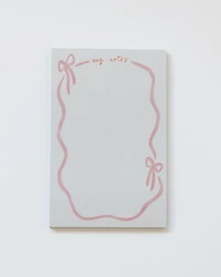 Pink Ribbon Bow Notepad