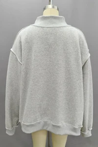 Gray Tigers Embroidered Mockneck