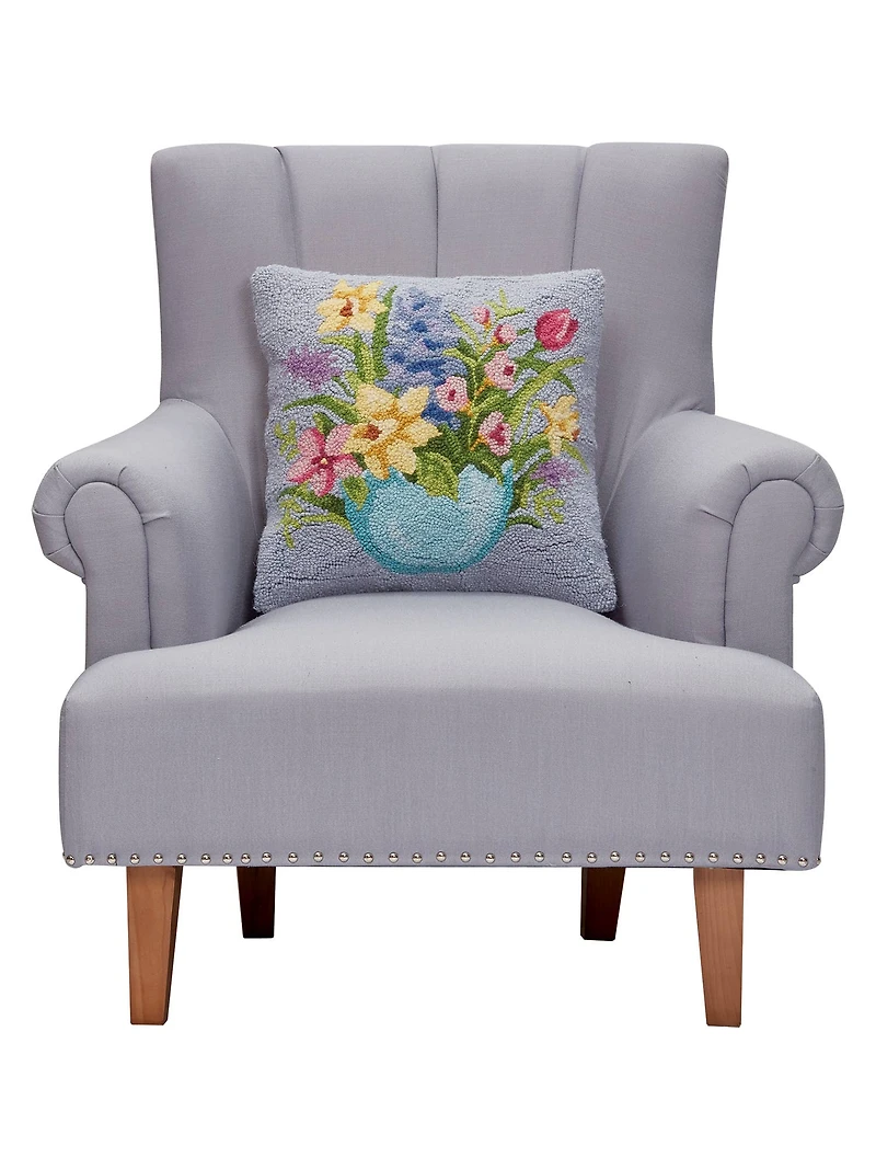 Floral Egg Hook Pillow