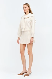 Maude Ivory Knit Skirt
