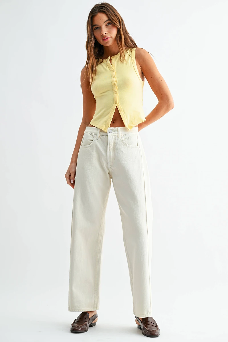 White Stretch Slight Barrel Twist