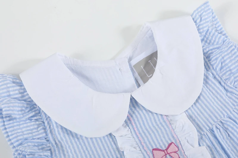 Blue and Pink Bow Ruffle Baby