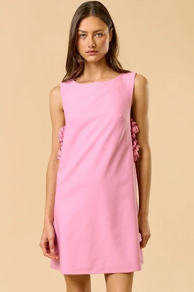 Pink Flower Mini Dress