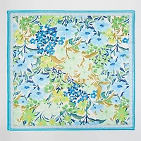 Blue Flower Garden Bandana Scarf