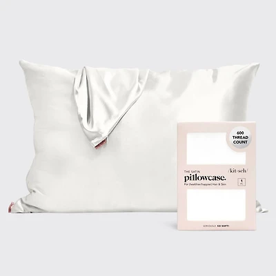 Ivory Satin Pillowcase