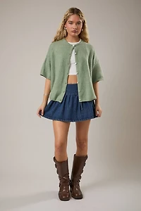 Short Sleeve Sweater Cardigan