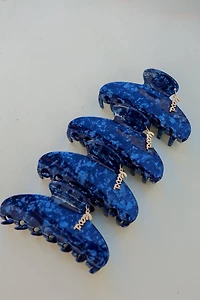 Blue Marble Claw Clip