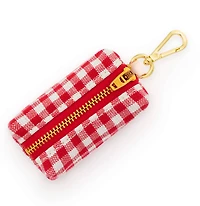 Red Gingham Poop Bag Dispenser