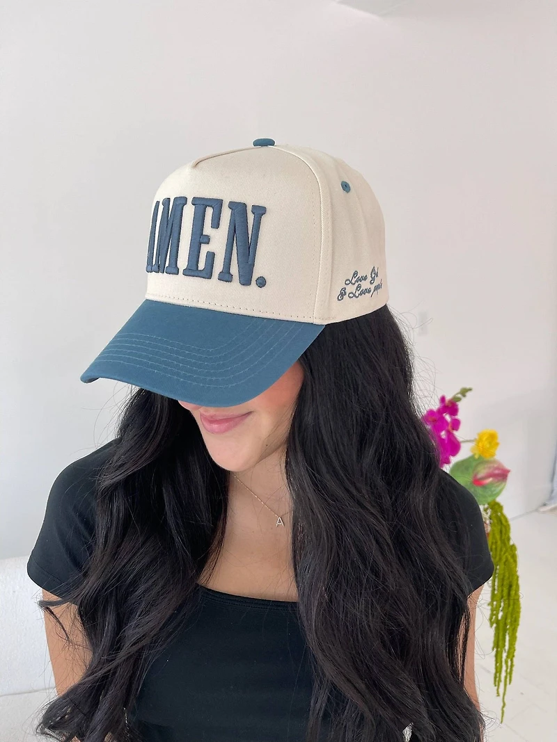 Slate Blue AMEN. Trucker Hat