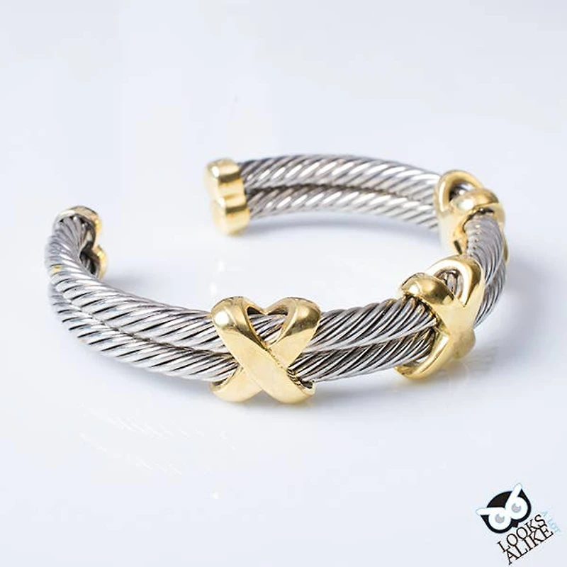 Two Tone X Cuff