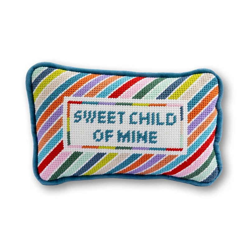 Sweet Child Of Mine Mini Needlepoint Pillow