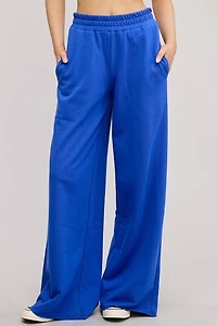 Blue Wide Leg Sweatpants