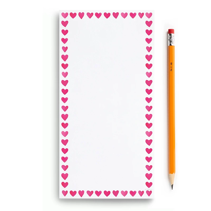 Mini Hearts Frame Market Notepad