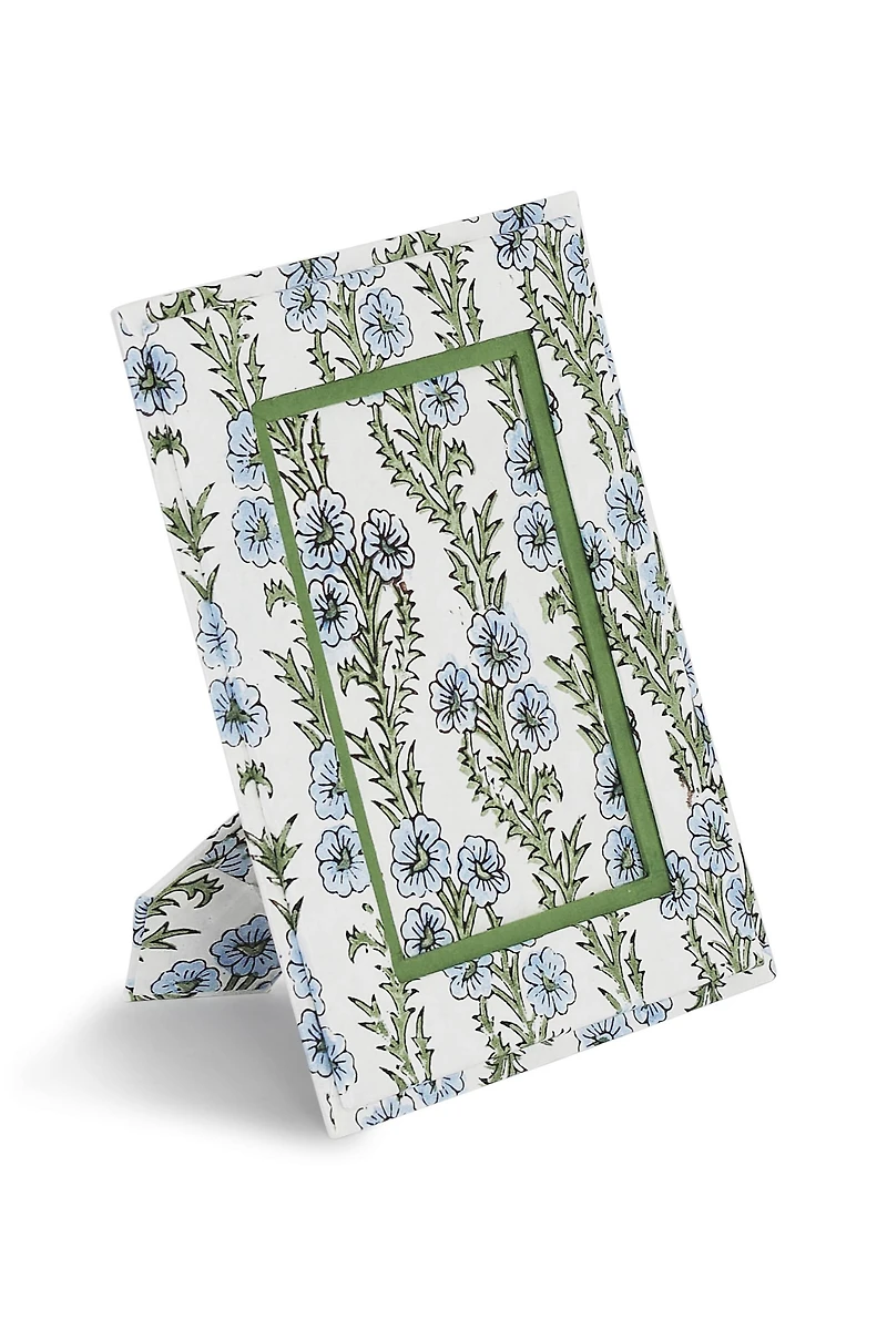 Blue & Green Floral Picture Frame