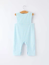 July 4th Plaid Boys Romper