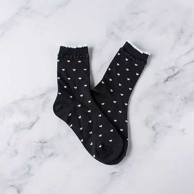 White Heart Casual Socks