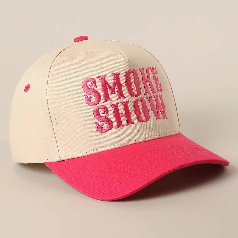 SMOKE SHOW Baseball Cap/ Hot Pink