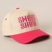 SMOKE SHOW Baseball Cap/ Hot Pink