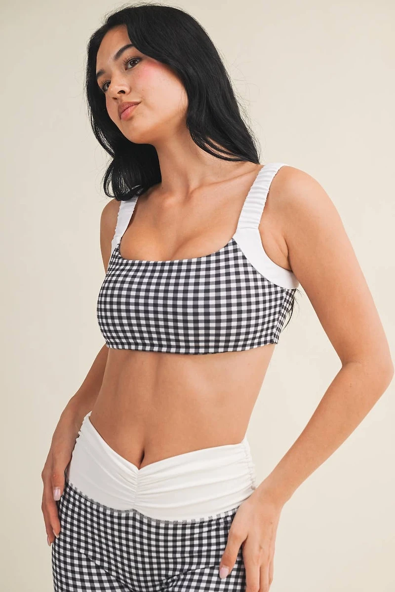Gingham Sports Bra