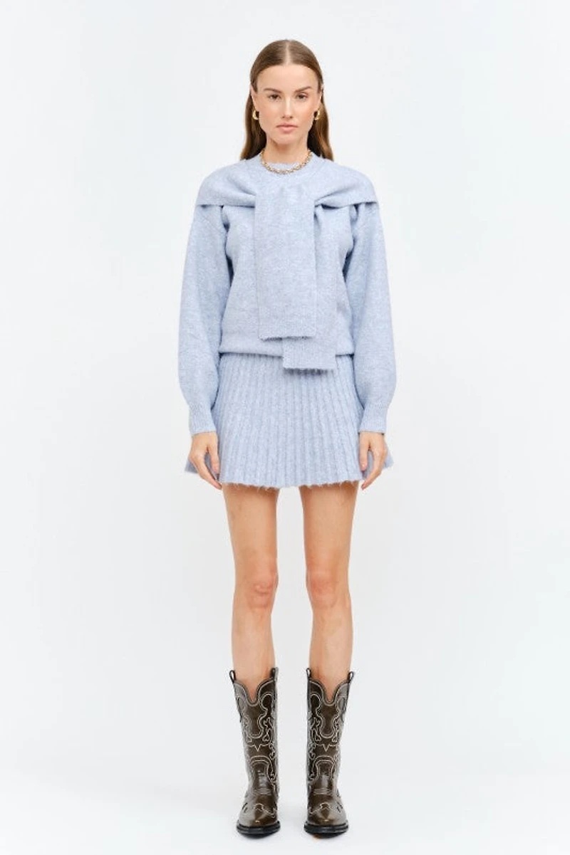 Maude Blue Knit Skirt