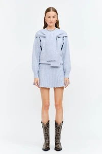 Maude Blue Knit Skirt