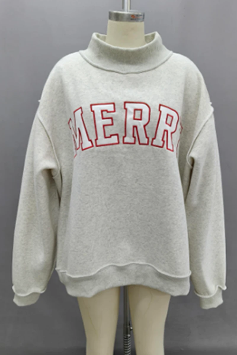 MERRY' Mock Neck Sweatshirt