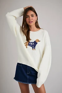 Ivory Dog Sweater