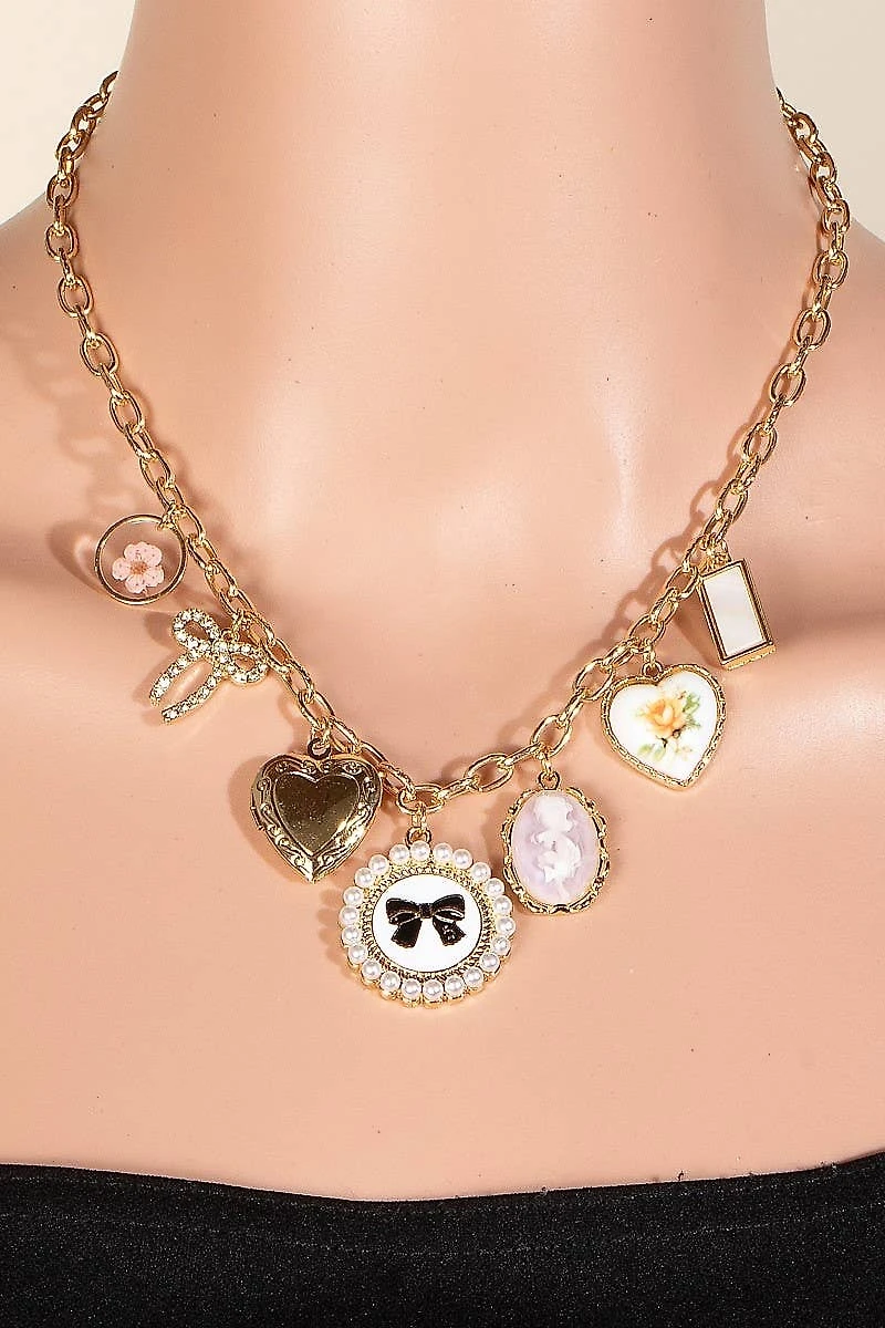 Assorted Charms Chain Necklace: G