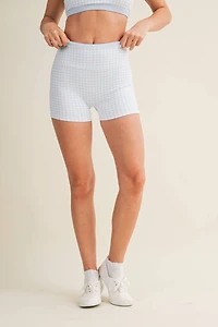 Gingham Layered Biker Shorts