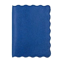 Navy Lizard Scallop Passport Holder