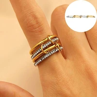 Stainless Steel Stackable Plain Band Rings Linked