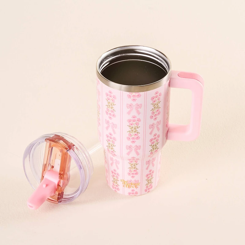 20 oz Lifestyle Flip Straw Tumbler-Oh So Fancy Pink