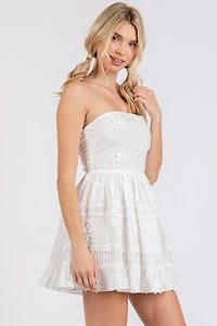 Floral Strapless Mini Dress