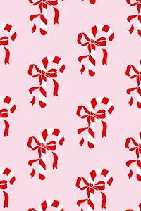 Candy Cane Bow Luxury Blanket