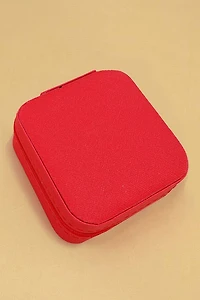 Red Jewelry Organizer Travel Case