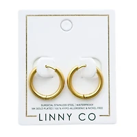 Huggie Earrings  Scarlett Hoop Gold 14mm