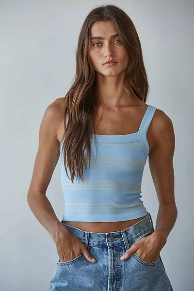 Seamless Ribbed Striped Top