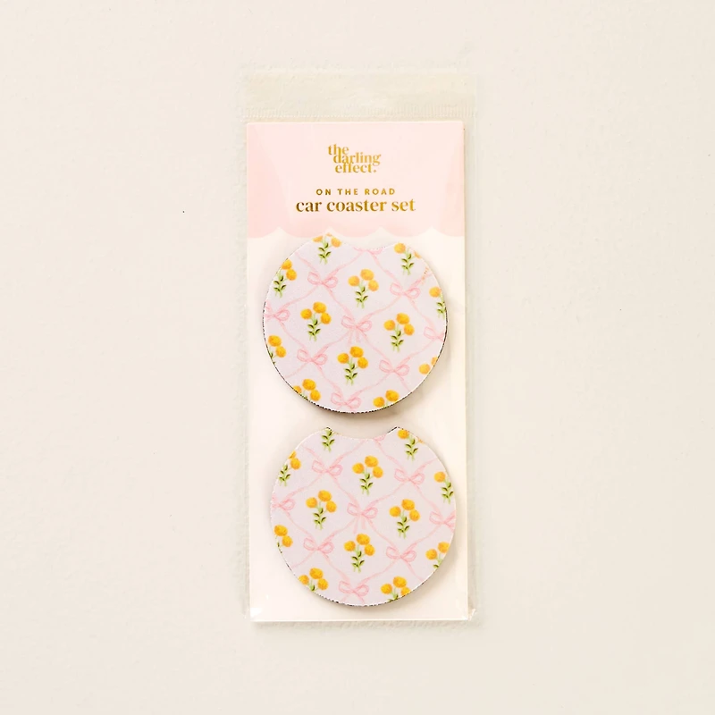 On the Road Car Coaster Set-Marigold Lane Pink