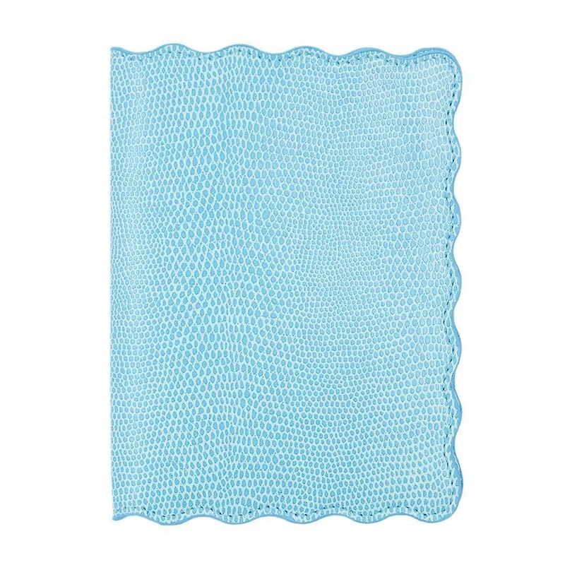 Turquoise Lizard Scallop Passport Holder