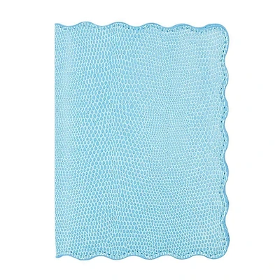 Turquoise Lizard Scallop Passport Holder