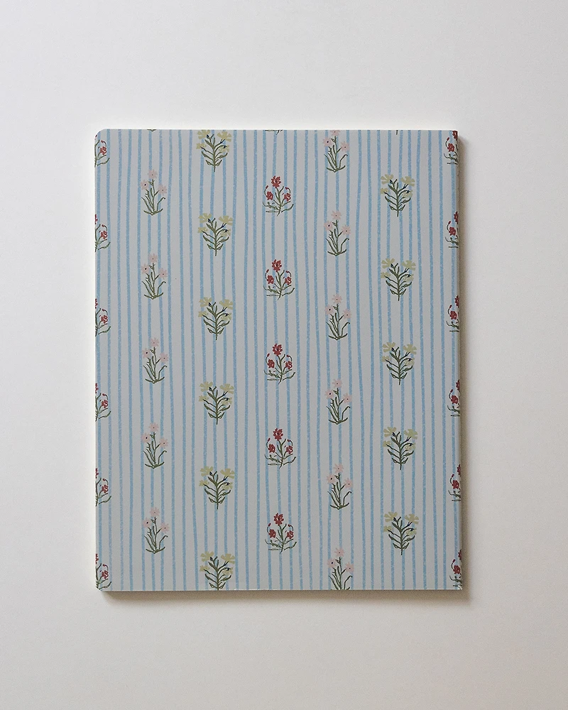 Floral Stripes Composition Notebook