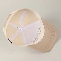 Literally Just A Girl Embroidery Two Tone Trucker Hat: FUCHSIA / ONE SIZE
