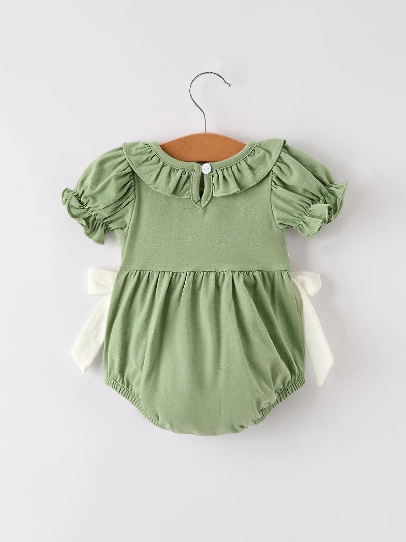 Thanksgiving Smock Embroidered Romper